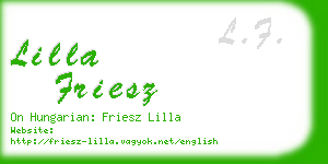 lilla friesz business card